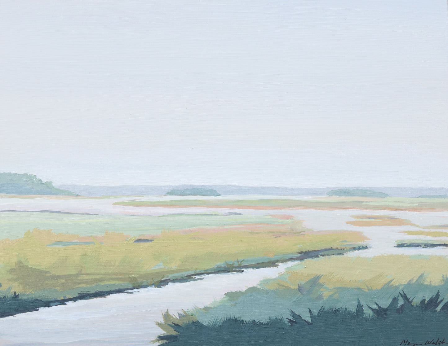 Print: Misty Greens on the Marsh