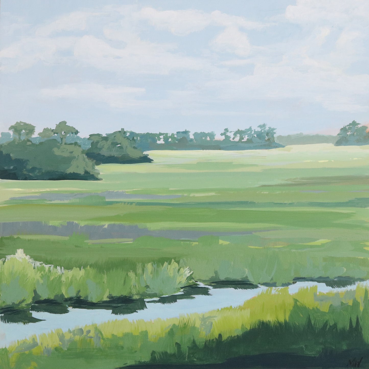 Way Back in the Marsh; Plein Air Painting