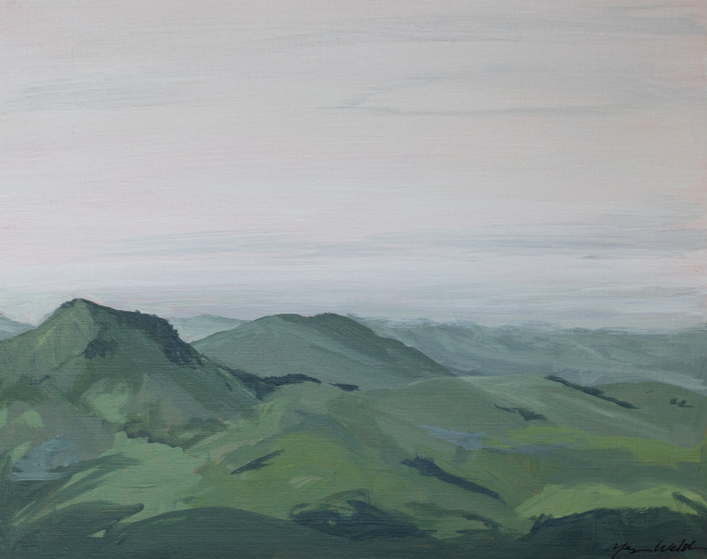 Whiteside Mountain: Plein Air study