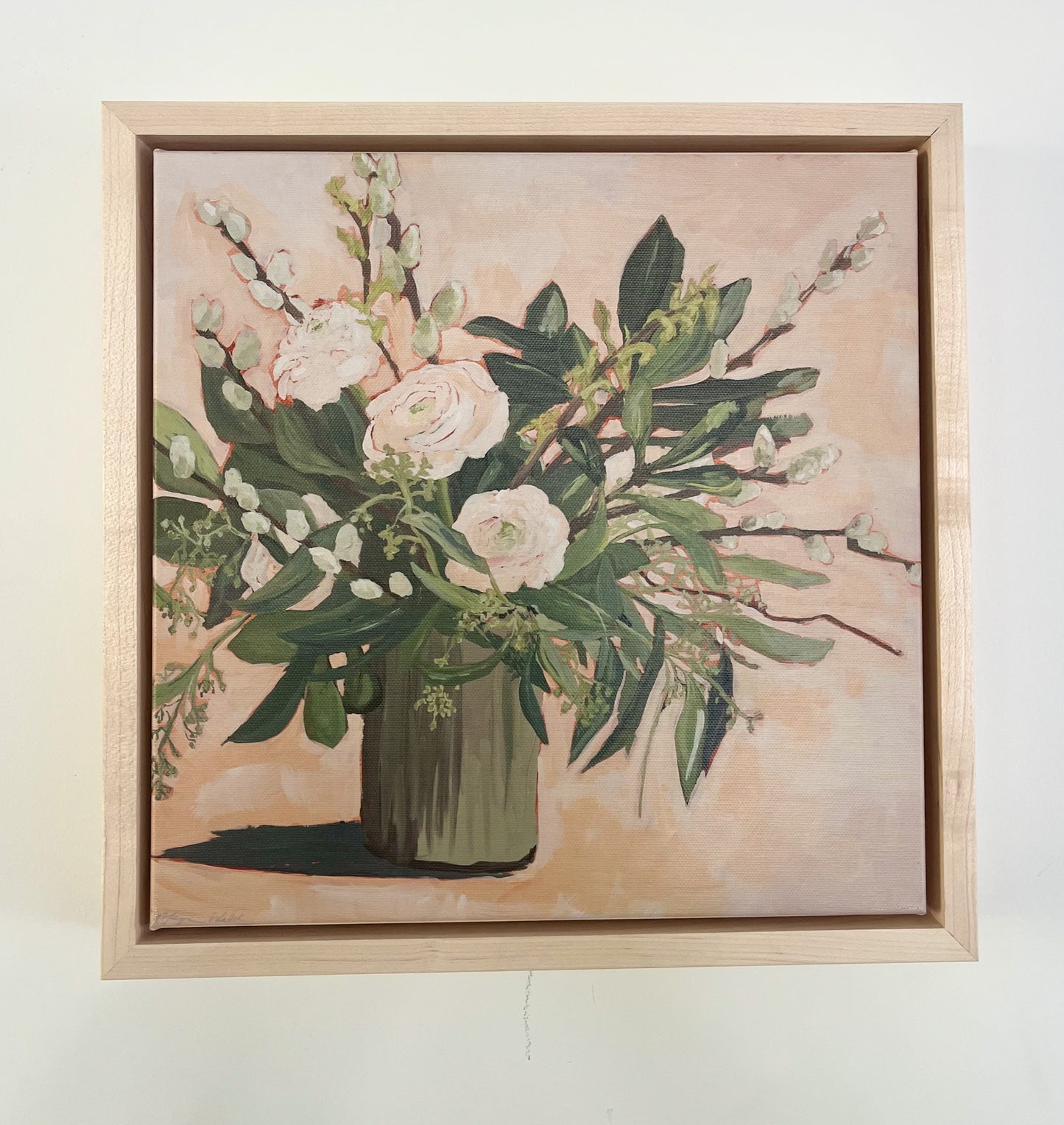 Spring Florals: Stretched Print on Canvas, Framed.