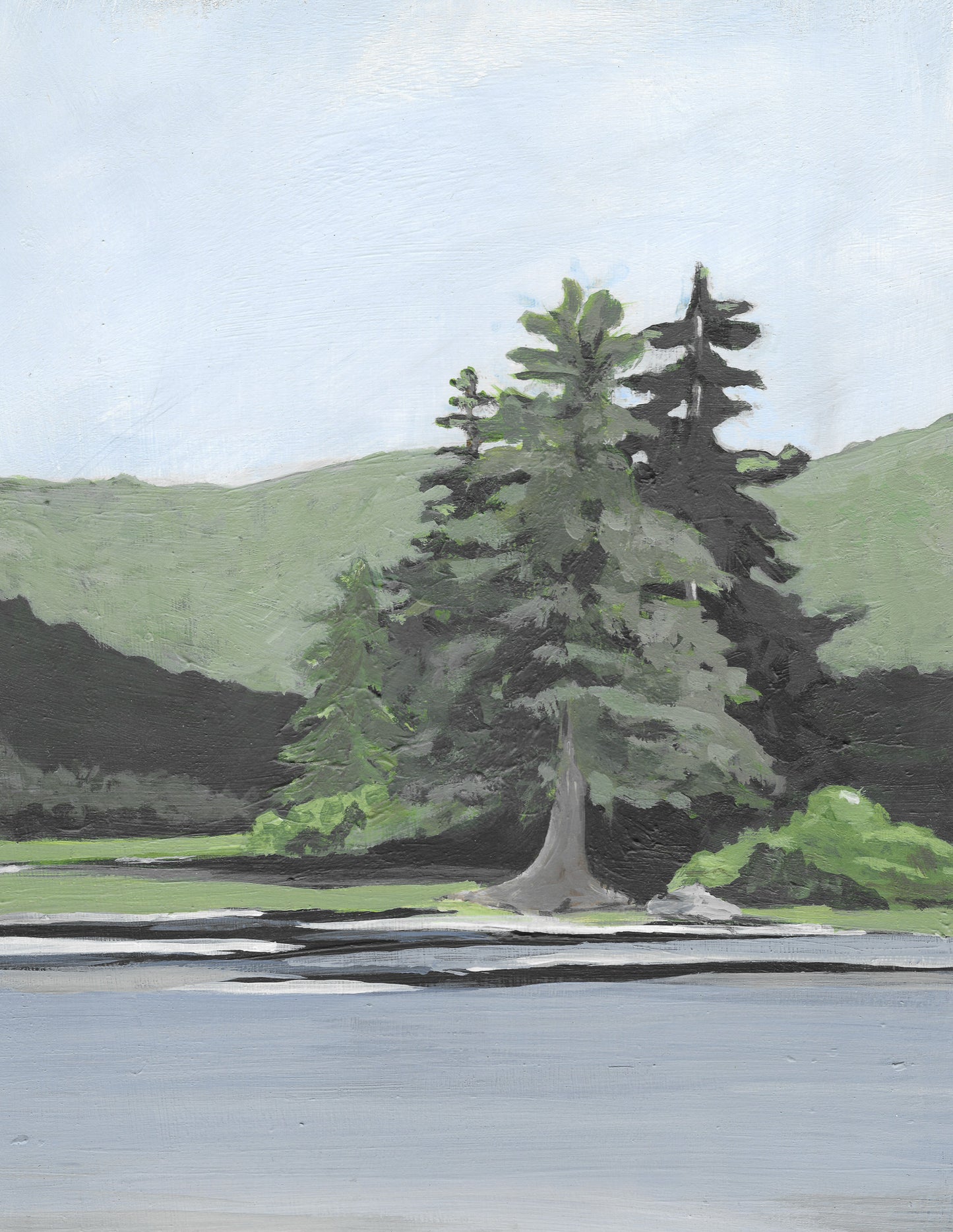 Print of Skull Island on Whitaker Lake