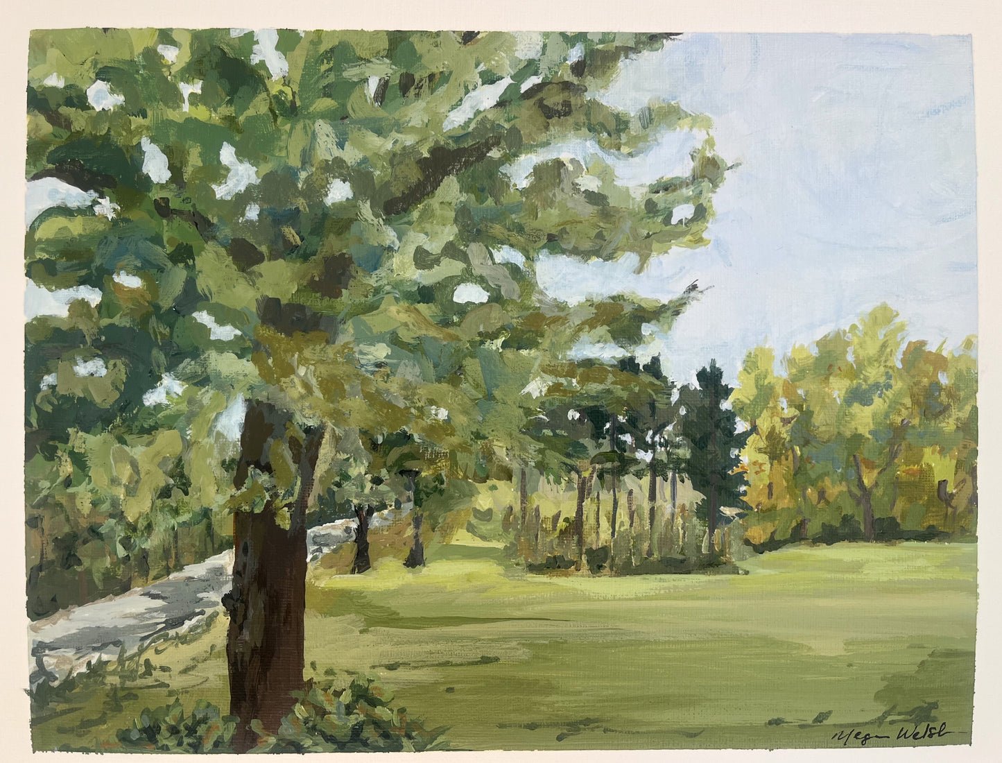 Anne Springs Close Greenway Plein Air study.