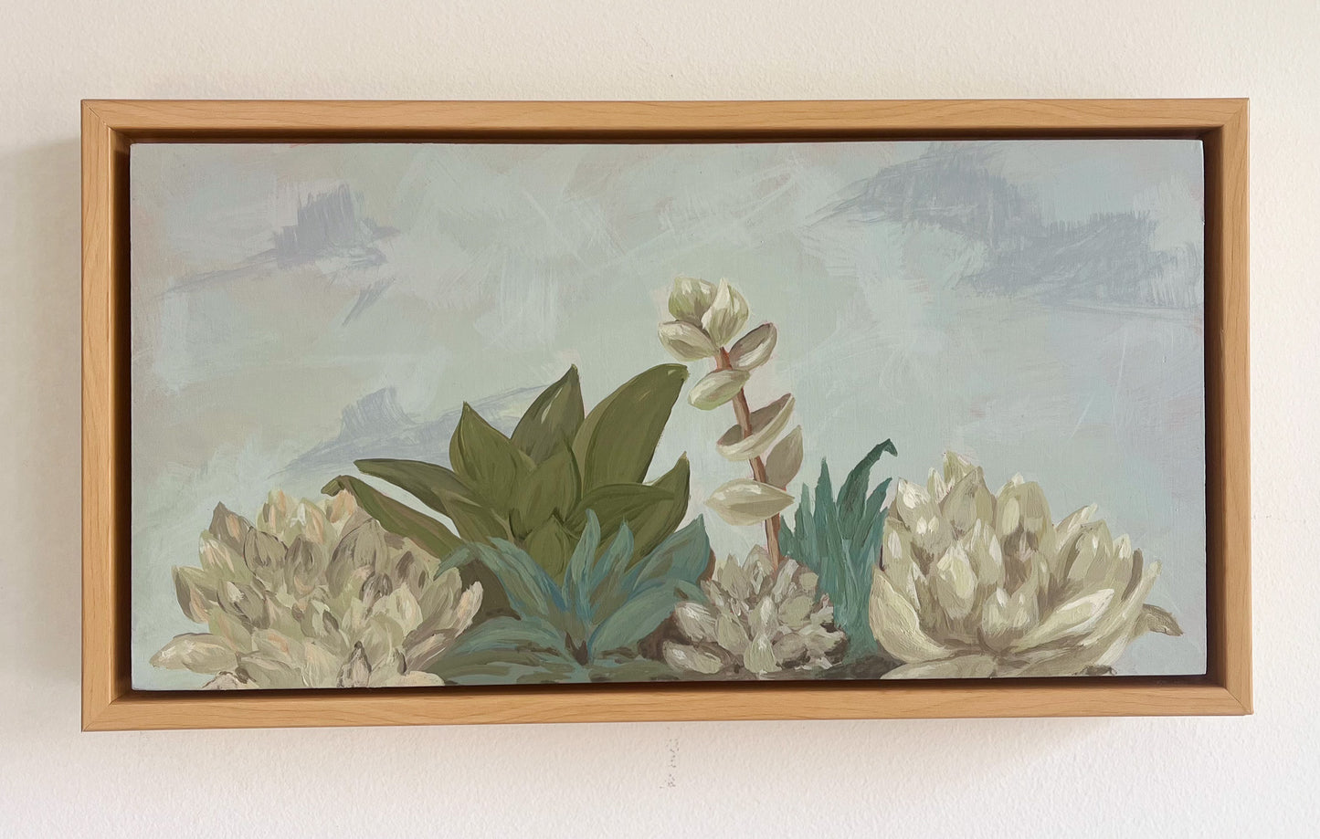 Framed: "Row of Seven Succulents"