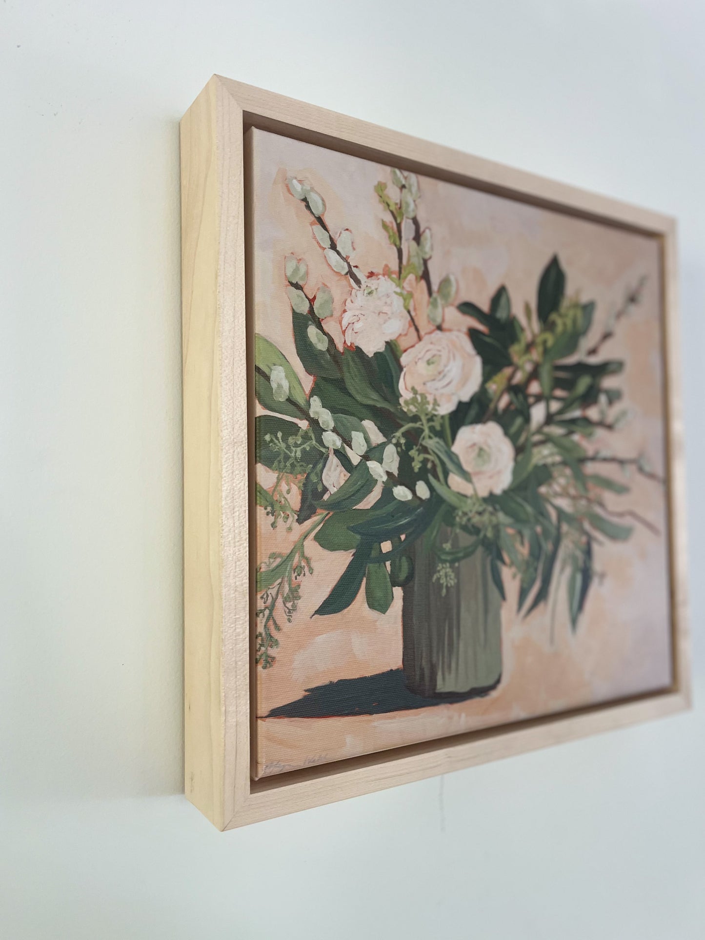 Spring Florals: Stretched Print on Canvas, Framed.